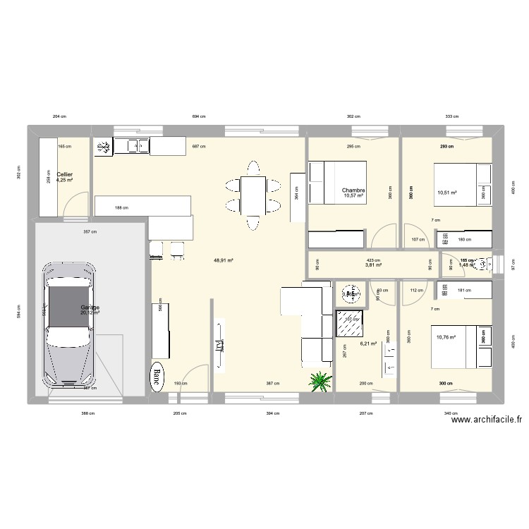 MAISON V4. Plan de 10 pièces et 117 m2