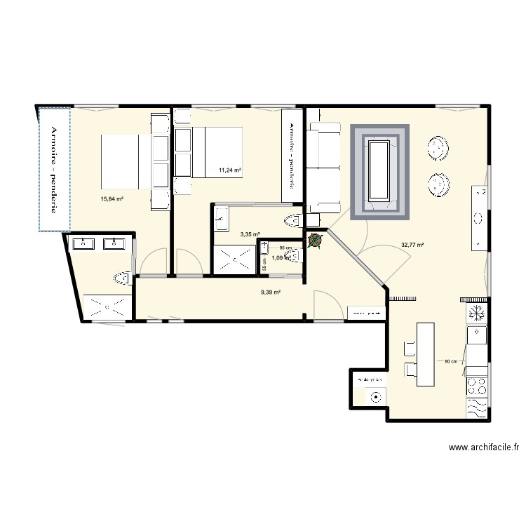 lagasca 52 6. Plan de 6 pièces et 74 m2