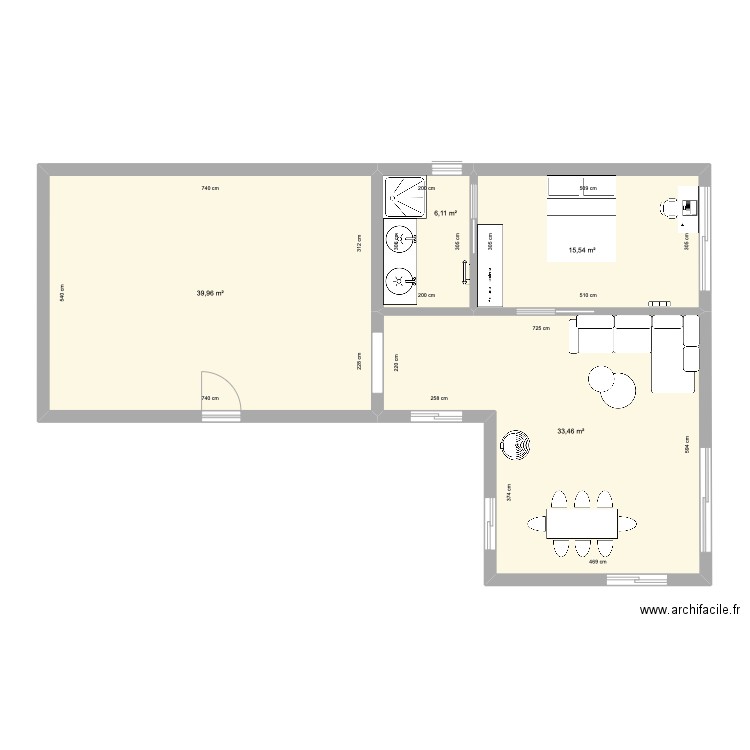 Ext Laennec V2. Plan de 4 pièces et 95 m2