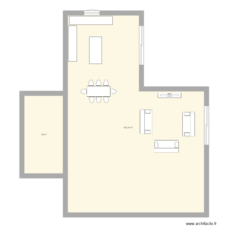 plan 2 . Plan de 2 pièces et 148 m2