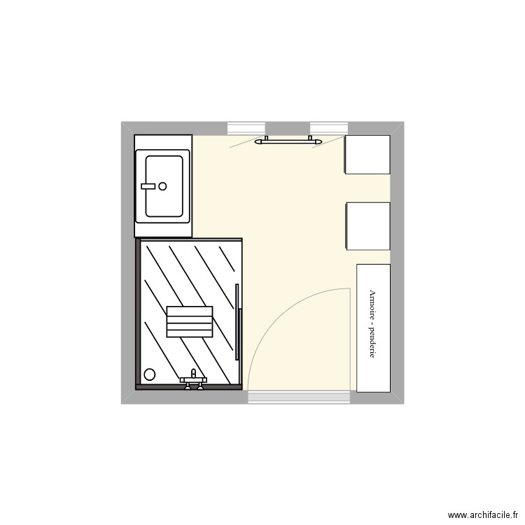 BRIFFOD ACTUEL. Plan de 1 pièce et 4 m2