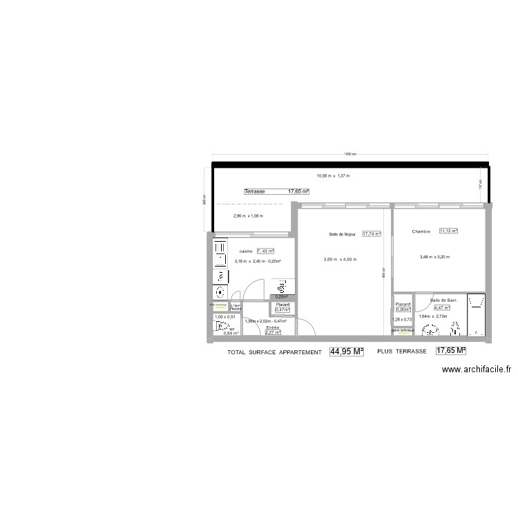 la houle. Plan de 0 pièce et 0 m2