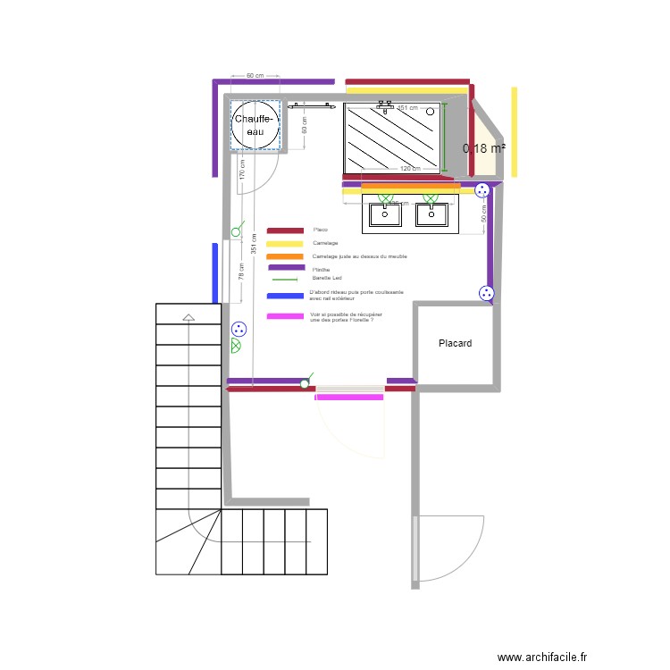 Gardiol - sdb bas V4. Plan de 1 pièce et 0 m2