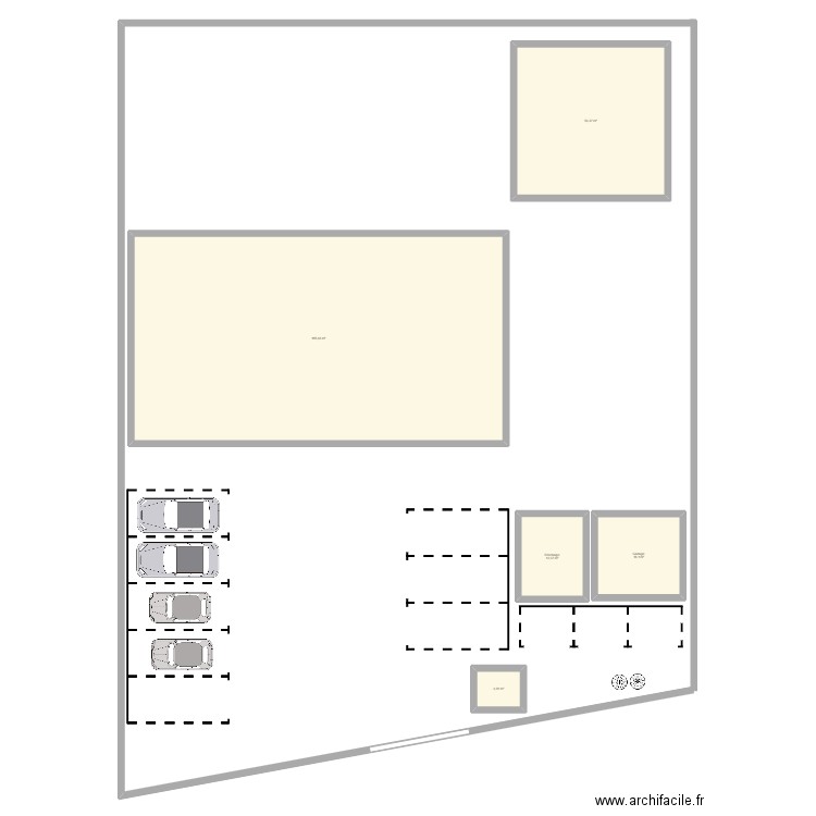 Projet 2 Dama. Plan de 5 pièces et 272 m2