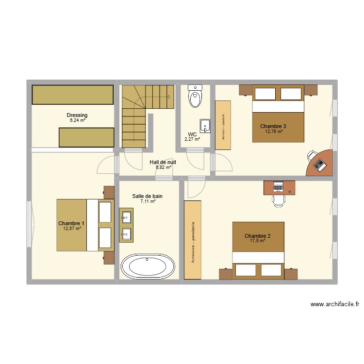 Dalhem 10 C. Plan de 7 pièces et 65 m2