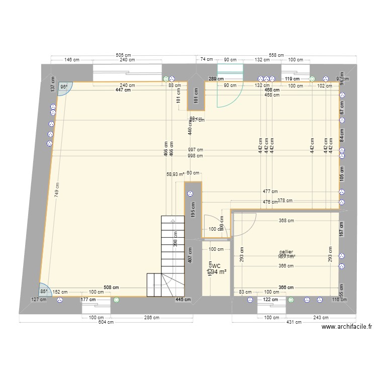 marie 2. Plan de 3 pièces et 72 m2