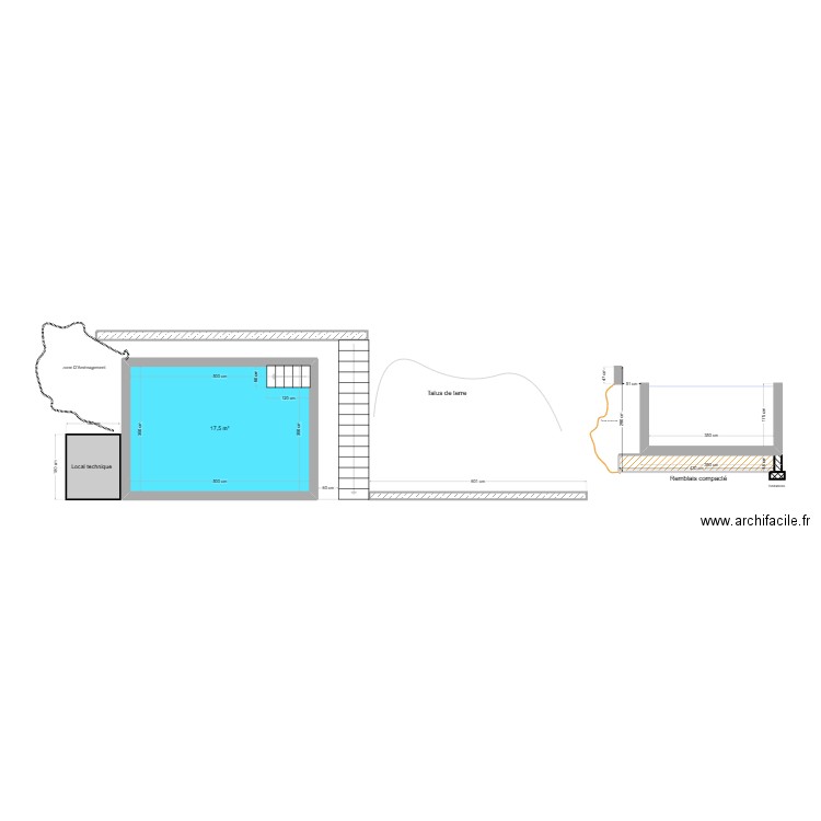 delacour 2. Plan de 2 pièces et 19 m2