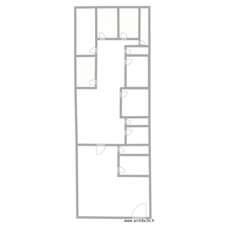 Plan Spa 5 Mondes. Plan de 6 pièces et 63 m2