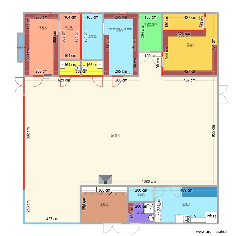 L'Isle bis+. Plan de 13 pièces et 243 m2