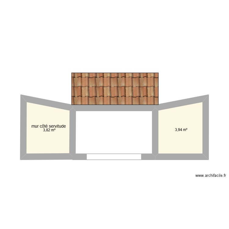 maison . Plan de 2 pièces et 8 m2