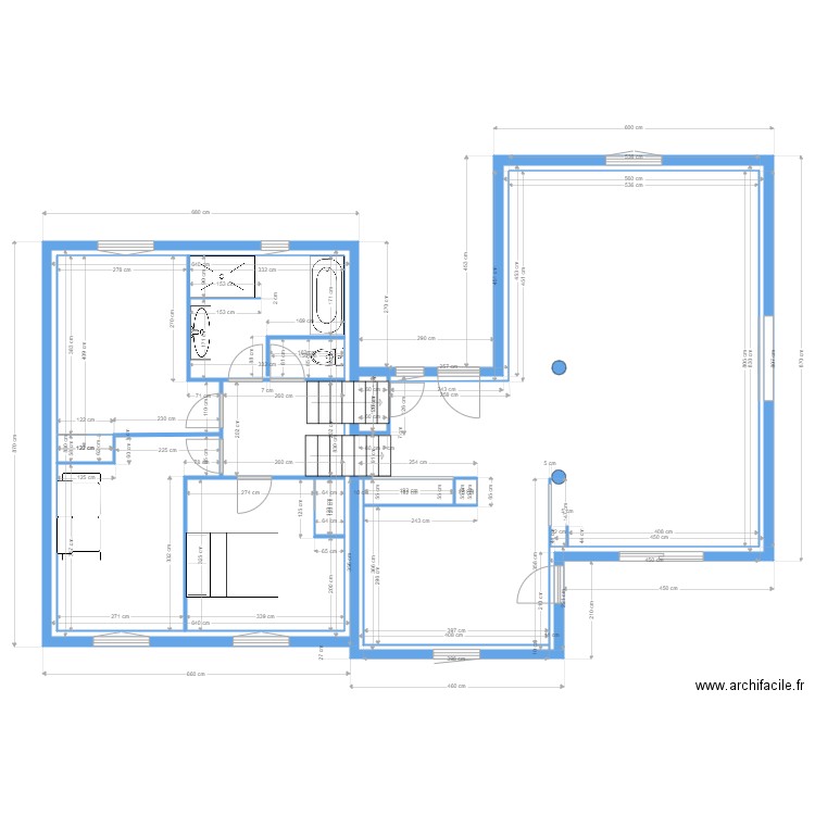 Modifs maison Doune V4. Plan de 11 pièces et 167 m2