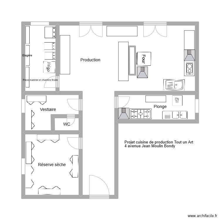 Bondy. Plan de 6 pièces et 40 m2