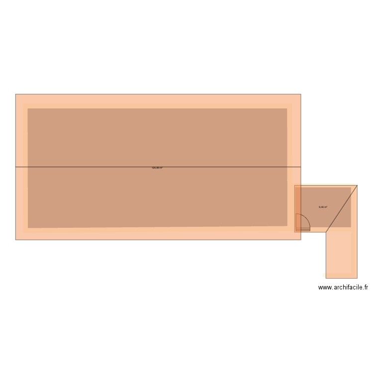 garage. Plan de 2 pièces et 136 m2