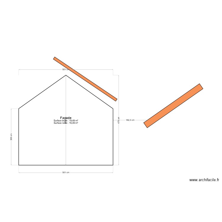 grange FACADE SDUD AVANT. Plan de 0 pièce et 0 m2