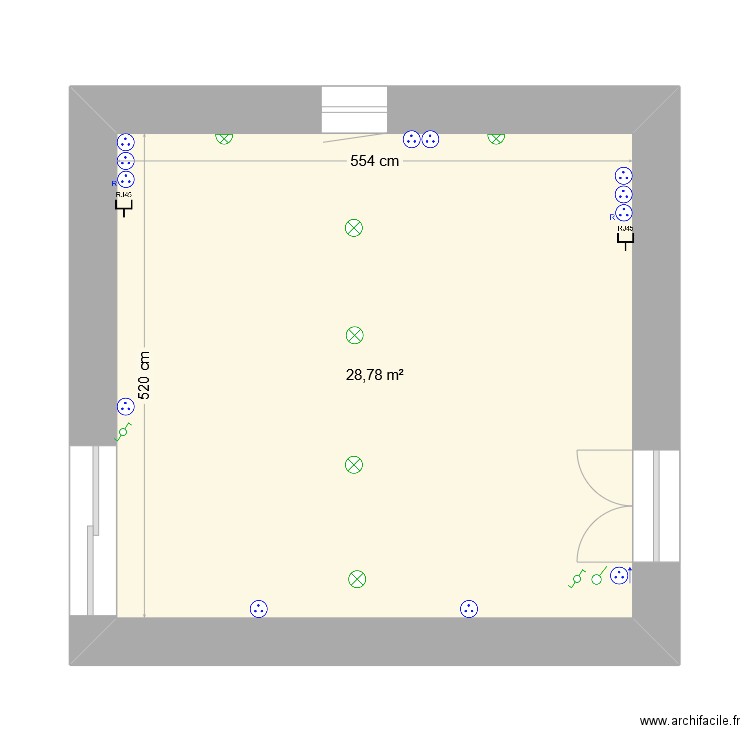 LA Borne  Salon. Plan de 1 pièce et 29 m2