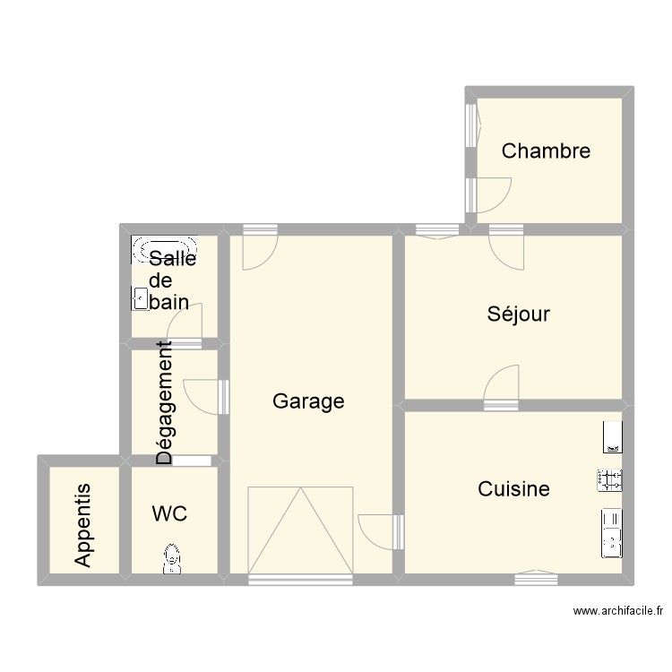 schlei. Plan de 8 pièces et 95 m2