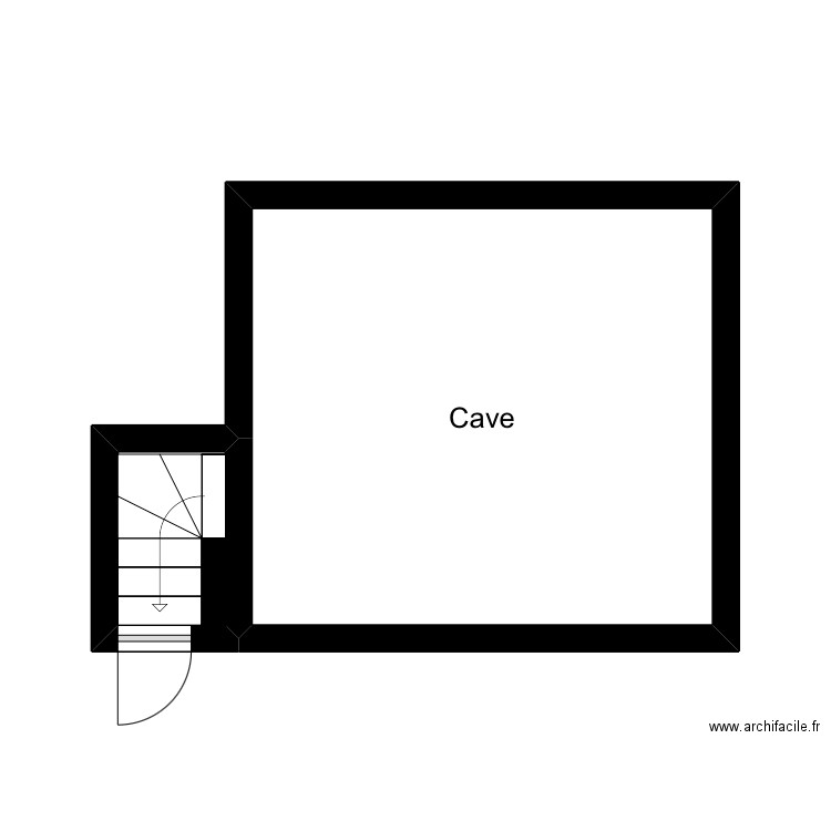 Cave mairie cousolre. Plan de 2 pièces et 19 m2