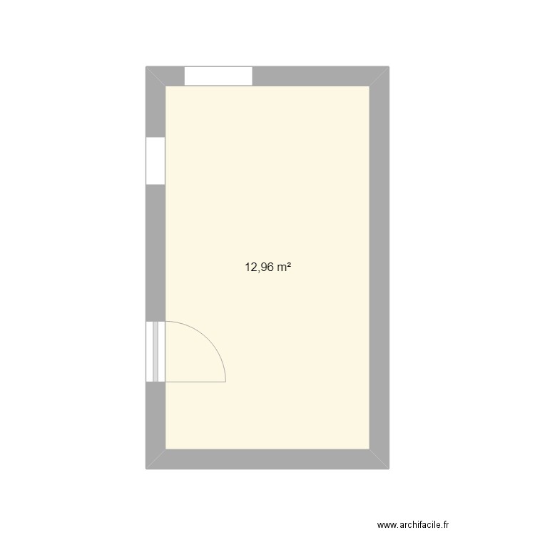 Chambre Nanas. Plan de 1 pièce et 13 m2