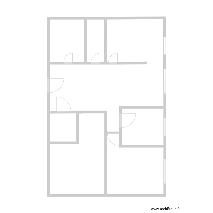 plan 2. Plan de 7 pièces et 60 m2