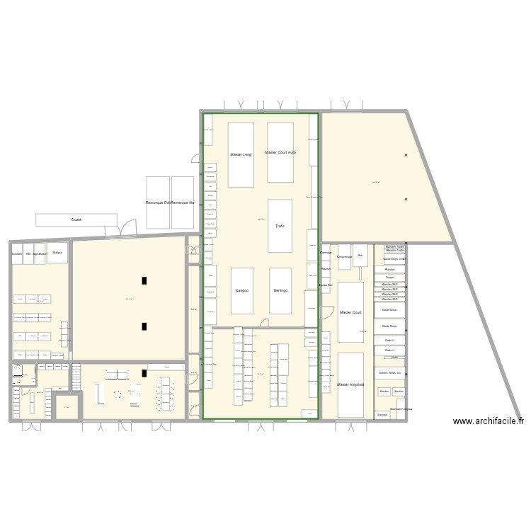 VougyForgeAutre possLocal2. Plan de 17 pièces et 1082 m2