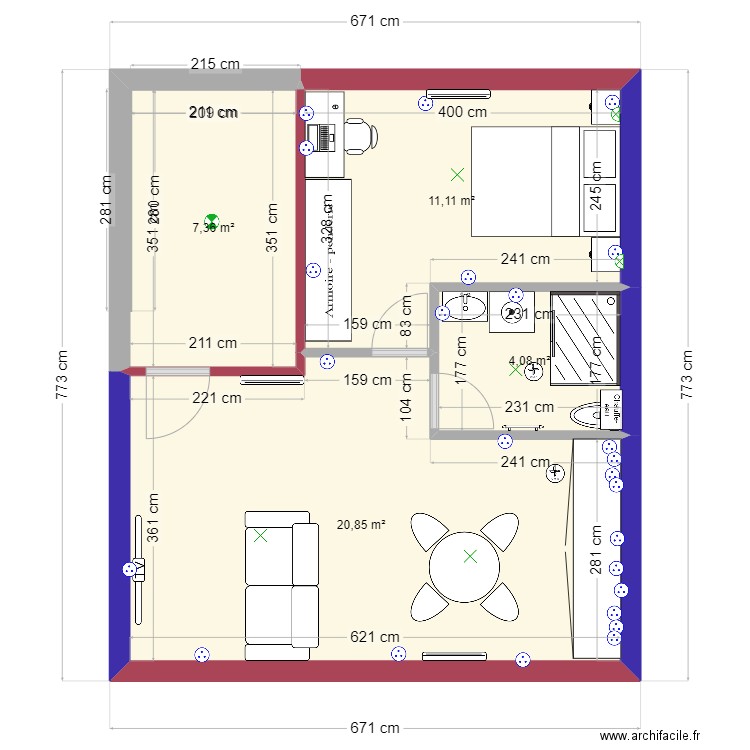 BERNHOL 4 LOTS. Plan de 28 pièces et 262 m2