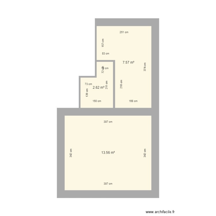 MOTOIS. Plan de 3 pièces et 24 m2