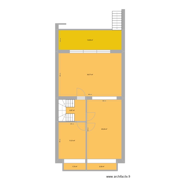 Victor Gilsoul Rez . Plan de 7 pièces et 90 m2