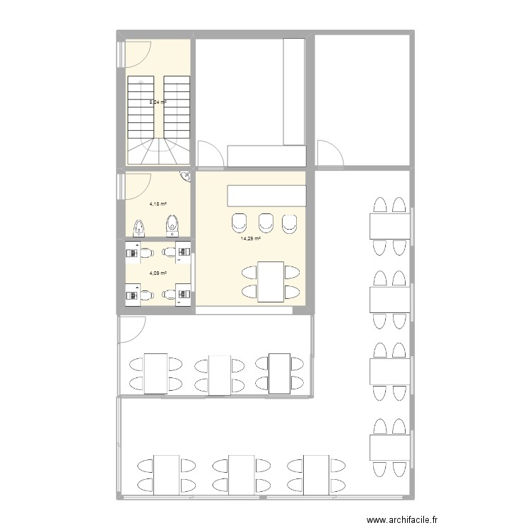 plan restaurant KEHL. Plan de 4 pièces et 31 m2