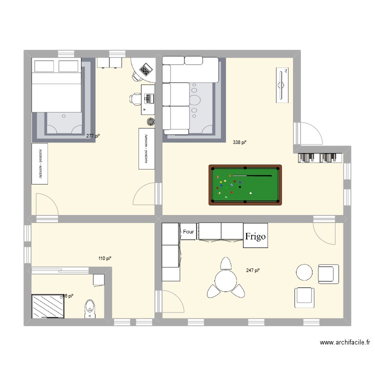 maison de rêve . Plan de 5 pièces et 94 m2