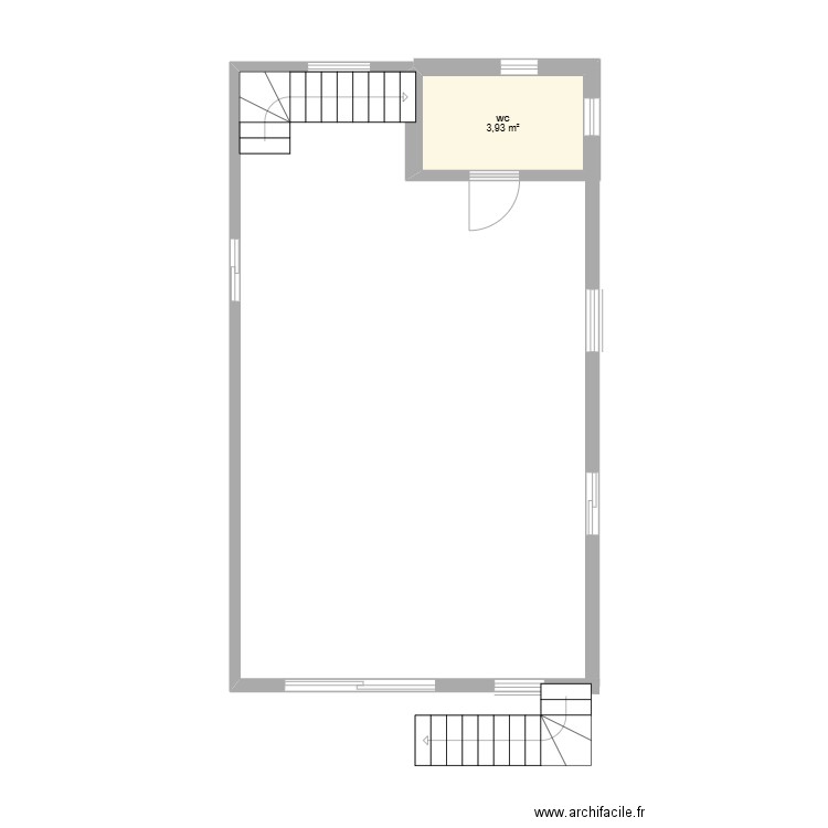 maman. Plan de 1 pièce et 4 m2