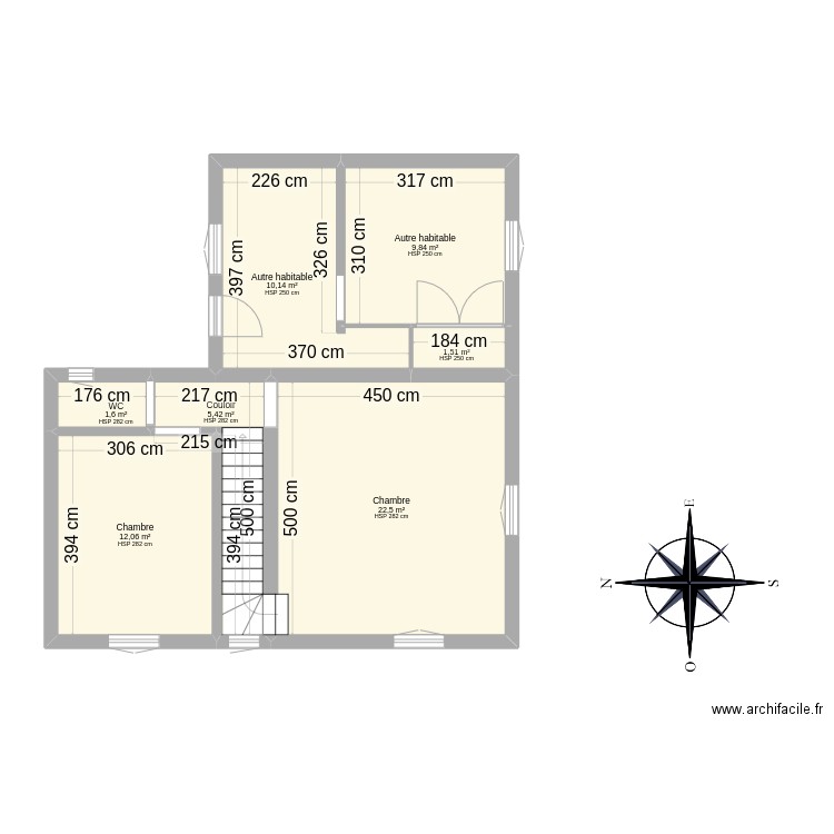 maison michels etage. Plan de 7 pièces et 63 m2