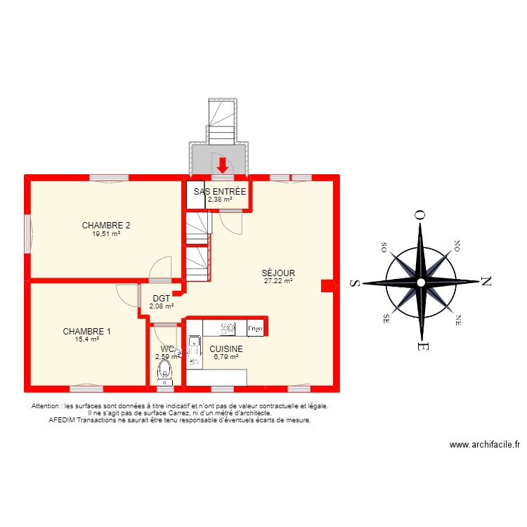 BI 22681 - . Plan de 30 pièces et 238 m2