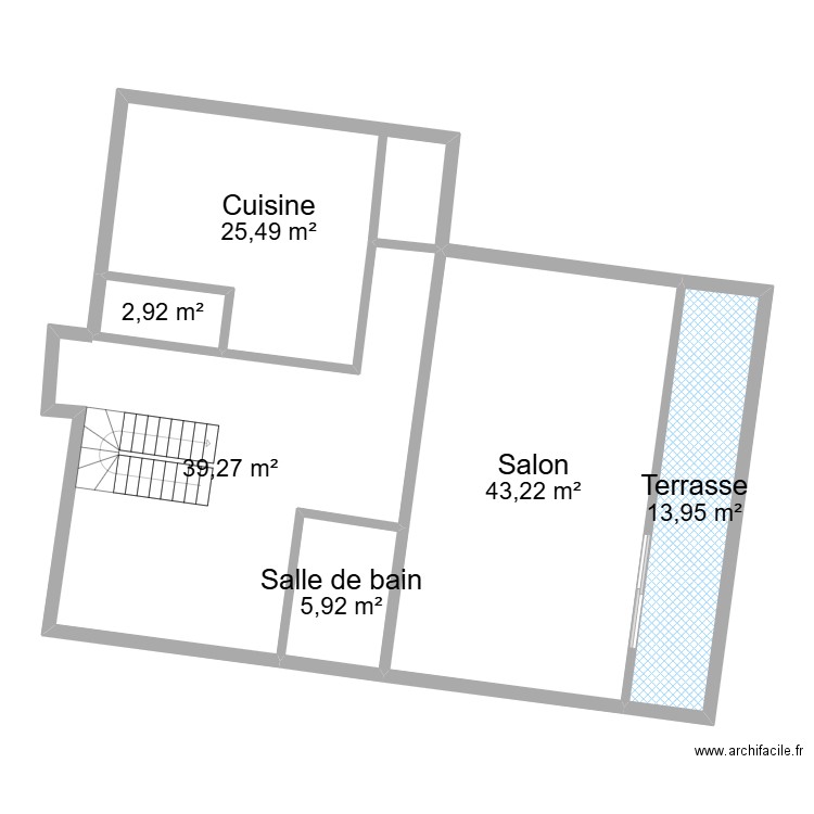 maison_samois. Plan de 6 pièces et 131 m2