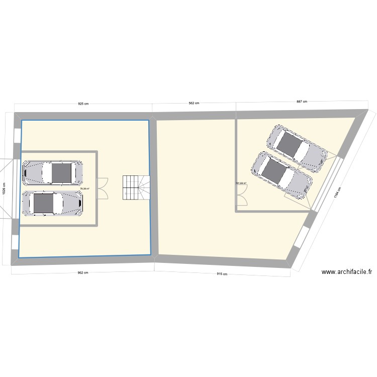 MAUGUIO 2. Plan de 2 pièces et 181 m2