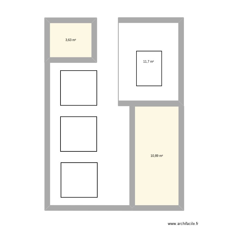 plan1. Plan de 3 pièces et 26 m2