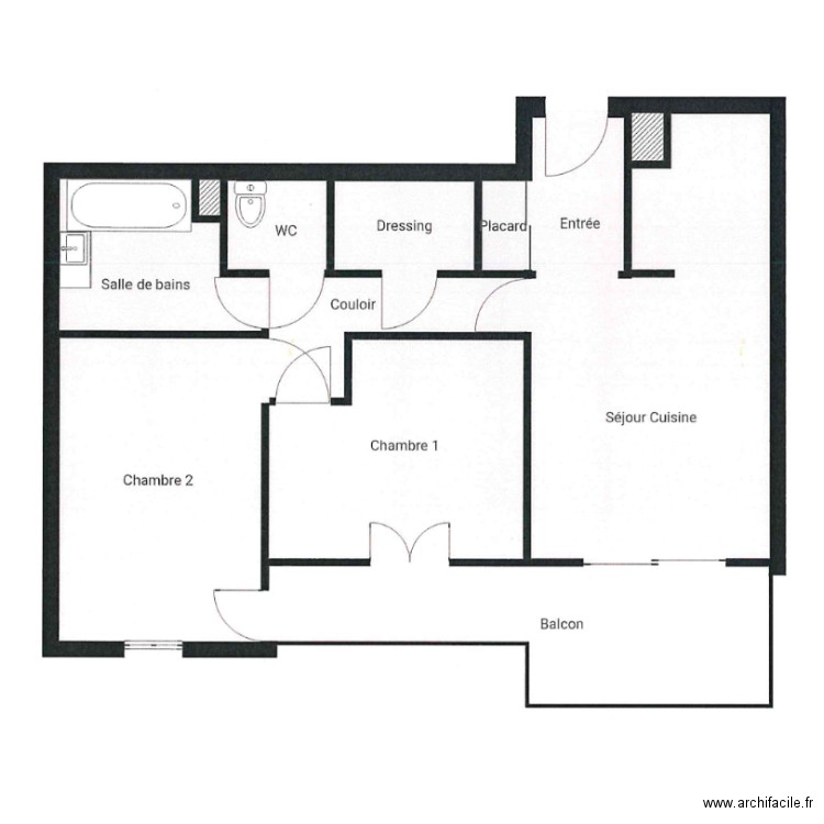 appartement. Plan de 0 pièce et 0 m2