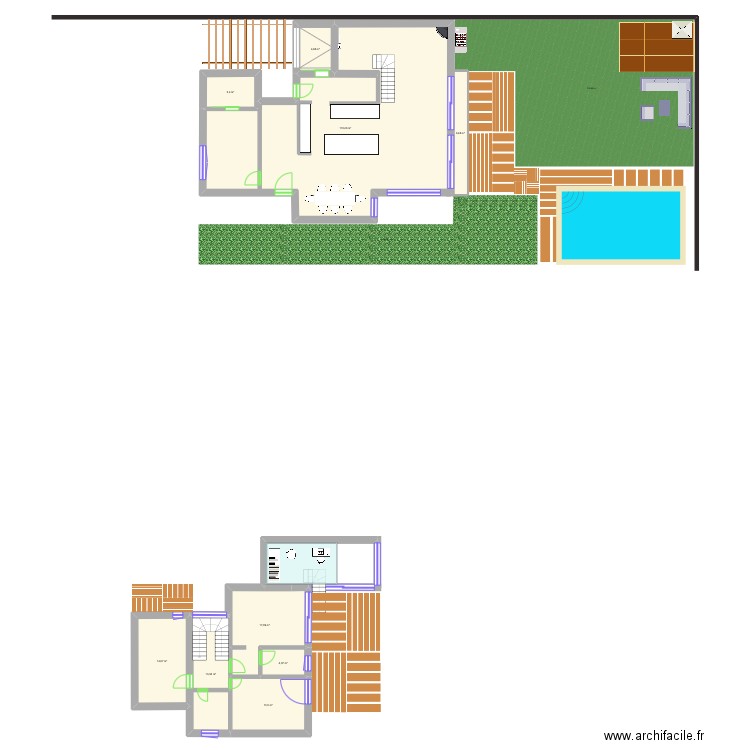 Lagoa Beach Villa V2. Plan de 9 pièces et 190 m2