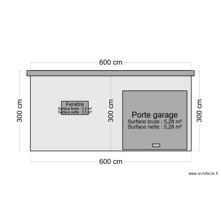 garage vue de face est. Plan de 0 pièce et 0 m2