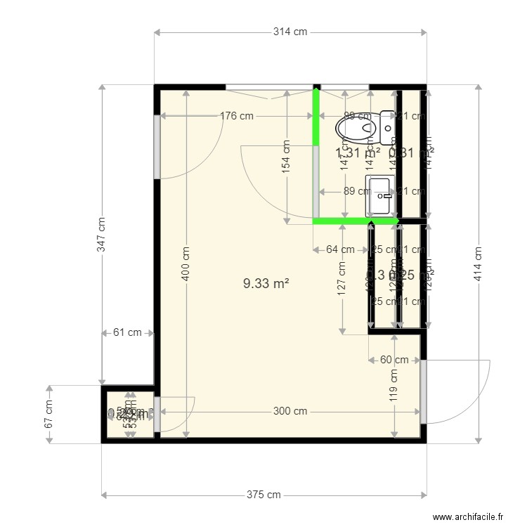 plan fabrice. Plan de 6 pièces et 12 m2