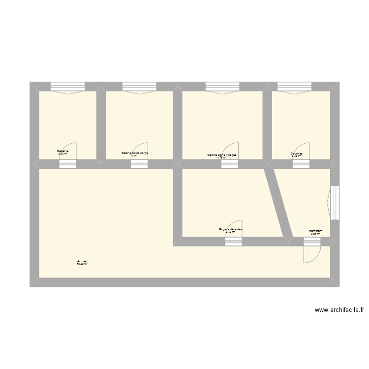 instituts 2. Plan de 7 pièces et 41 m2