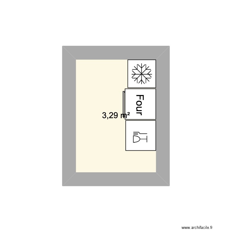 Suresnes. Plan de 1 pièce et 3 m2