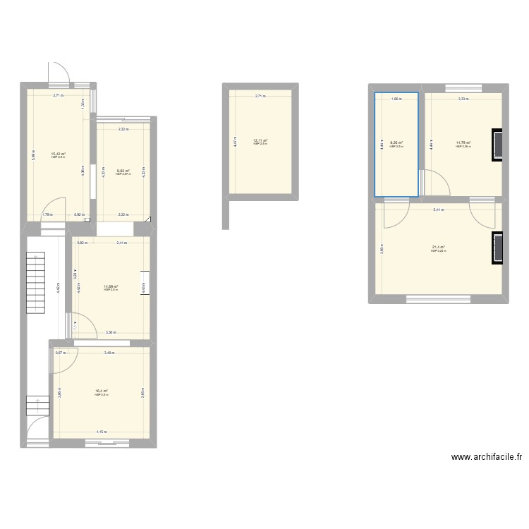 maison Angleur 2025. Plan de 8 pièces et 113 m2