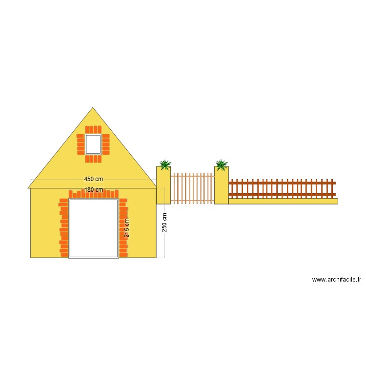 facade. Plan de 0 pièce et 0 m2