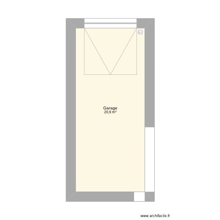 maison. Plan de 1 pièce et 21 m2