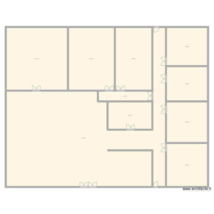 Cinéma. Plan de 10 pièces et 888 m2