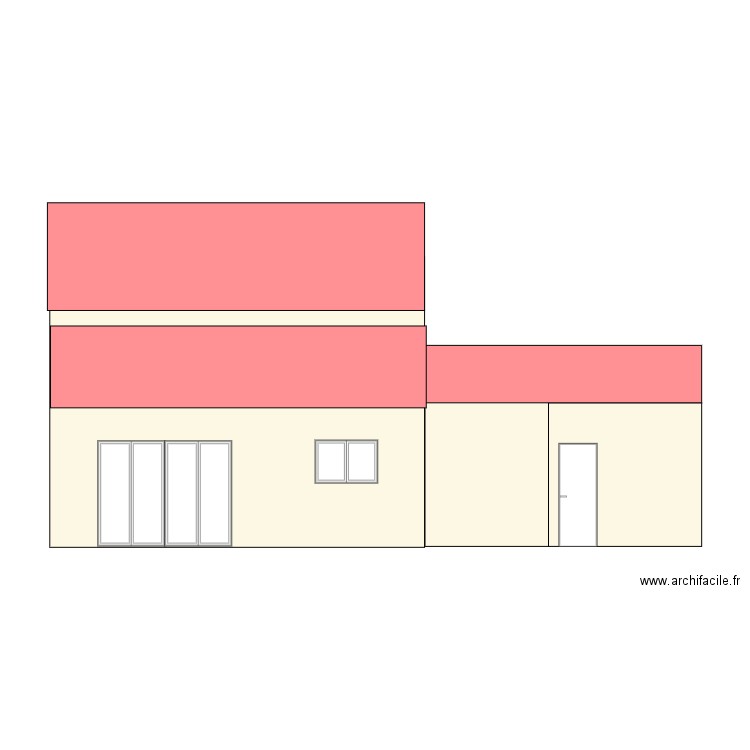 facade ouest. Plan de 0 pièce et 0 m2