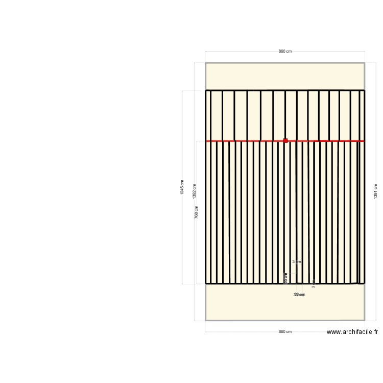 DALLE niveau 3. Plan de 20 pièces et 108 m2