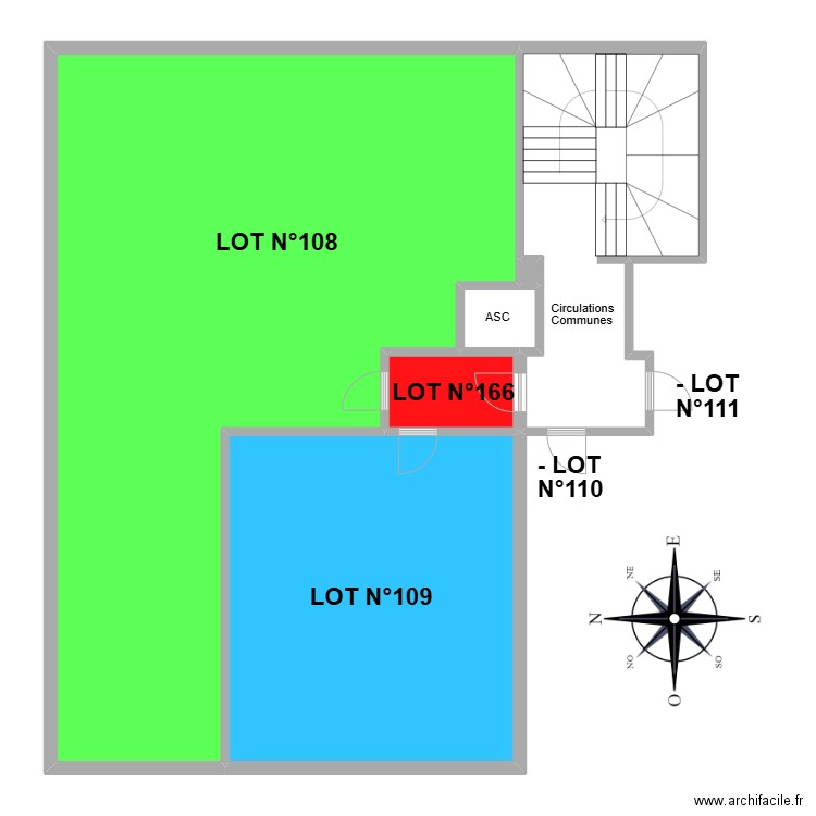 ertac. Plan de 6 pièces et 158 m2