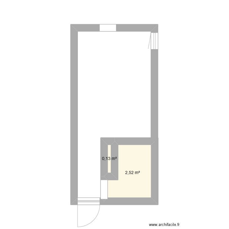 Saint cyprien. Plan de 2 pièces et 3 m2