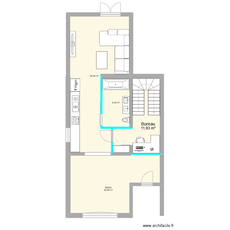 Delphine idée 2. Plan de 4 pièces et 68 m2